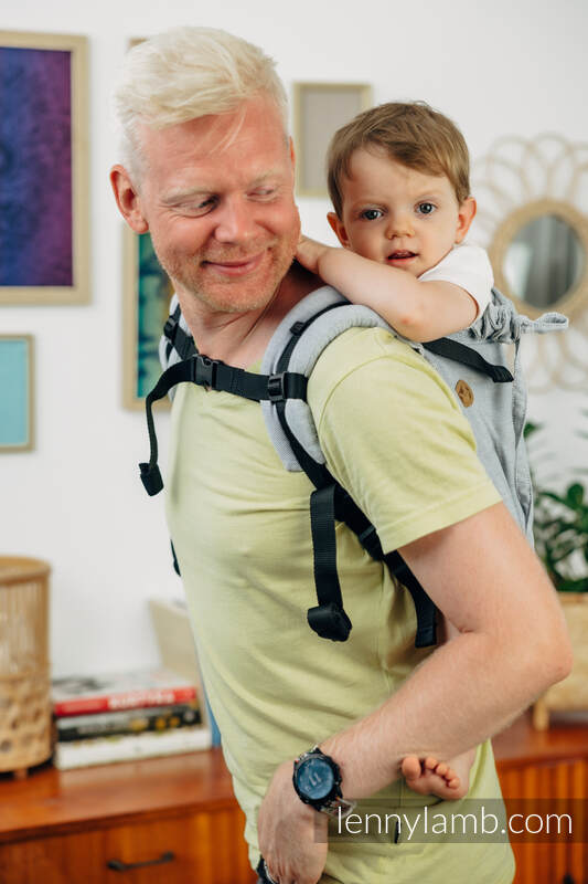 Lenny Buckle Onbuhimo baby carrier, standard size, broken-twill weave (100% cotton) - ICEBERG #babywearing