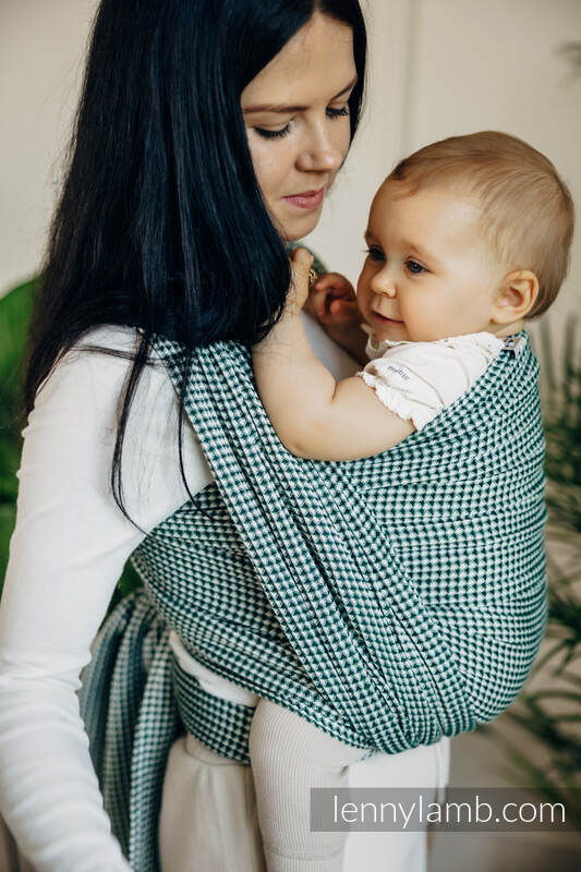 Żakardowa chusta do noszenia dzieci, splot waflowy, 100% bawełna - LUMINARA - rozmiar S #babywearing
