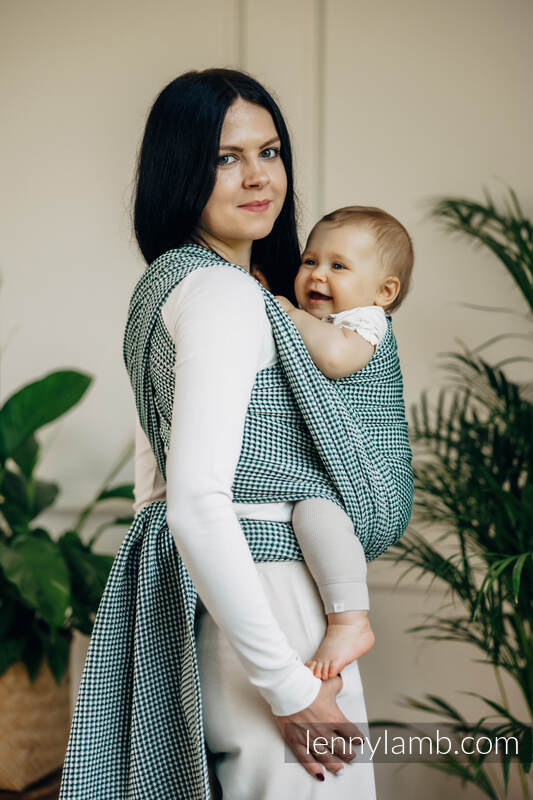 Żakardowa chusta do noszenia dzieci, splot waflowy, 100% bawełna - LUMINARA - rozmiar XL #babywearing