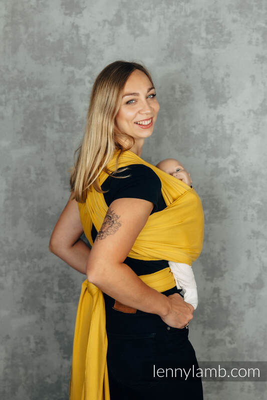 Chusta do noszenia dzieci, elastyczna - EDYCJA DLA PROFESJONALISTÓW - AMBER - rozmiar standardowy 5.0 m #babywearing