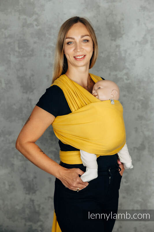 Chusta do noszenia dzieci, elastyczna - EDYCJA DLA PROFESJONALISTÓW - AMBER - rozmiar standardowy 5.0 m #babywearing