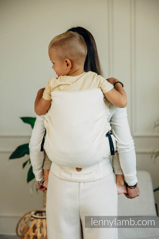 Marsupio Ibrido Semi Strutturato LennyHybrid, misura Preschool, tessitura spina di pesce 100% cotone - LINEA BASIC LUCE #babywearing