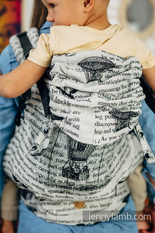 Nosidełko LennyPreschool  z tkaniny żakardowej 100% bawełna, rozmiar preschool - LATAJĄCE MARZENIA #babywearing