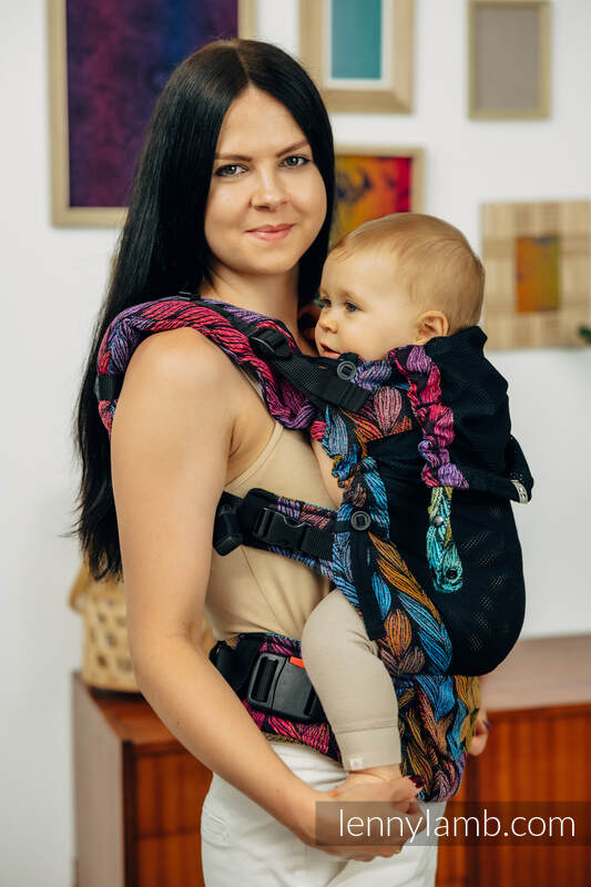 Porte-bébé en maille LennyUpGrade, taille standard, jacquard (75% coton, 25% polyester) - TANGLED - BEHIND THE SUN #babywearing