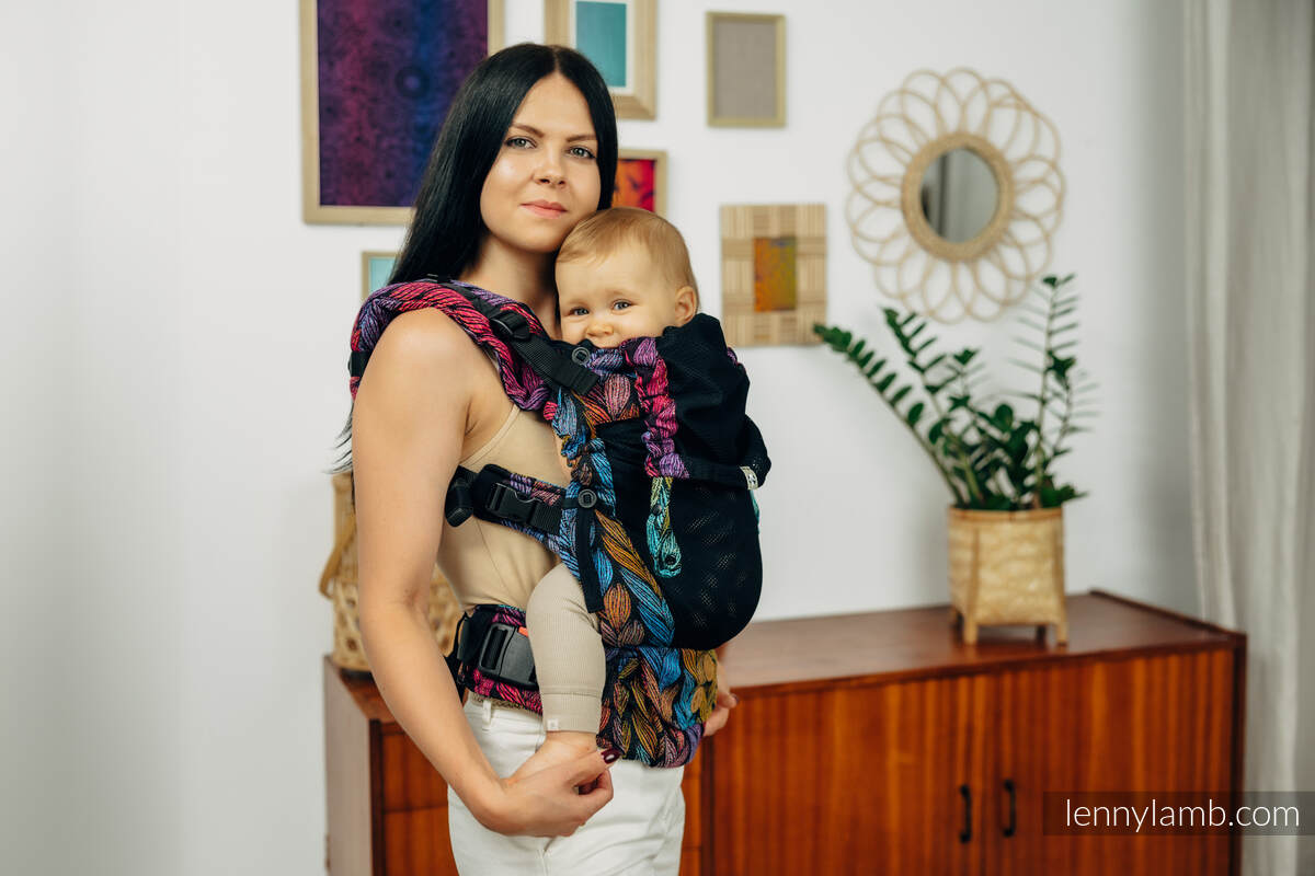 Porte-bébé en maille LennyUpGrade, taille standard, jacquard (75% coton, 25% polyester) - TANGLED - BEHIND THE SUN #babywearing