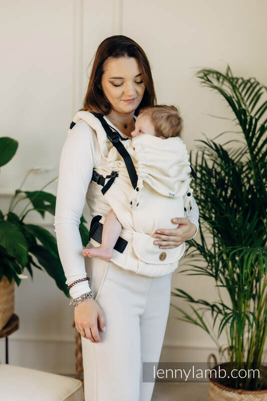 Mochila LennyUpGrade, talla estándar, tejido herringbone 100% algodón - LITTLE HERRINGBONE LUCE #babywearing