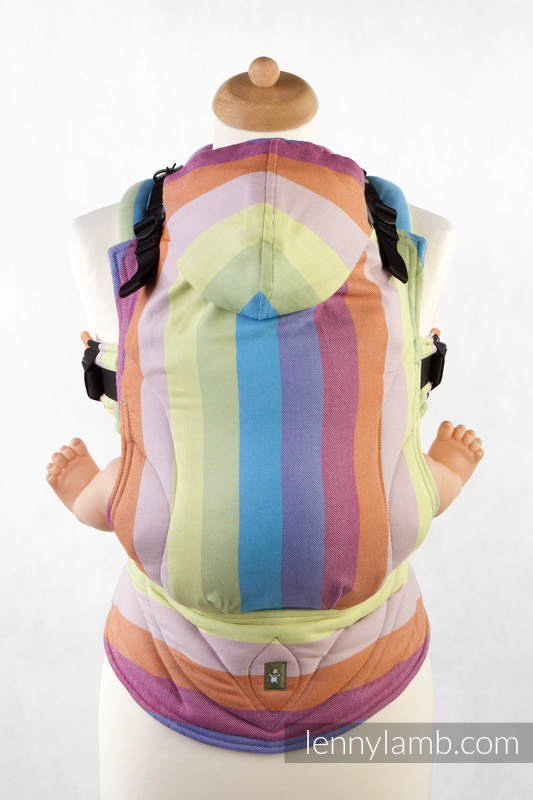 Nosidełko Ergonomiczne z tkaniny skośnokrzyżowej 100% bawełna , Baby Size, RAFA KORALOWA - Druga Generacja. #babywearing
