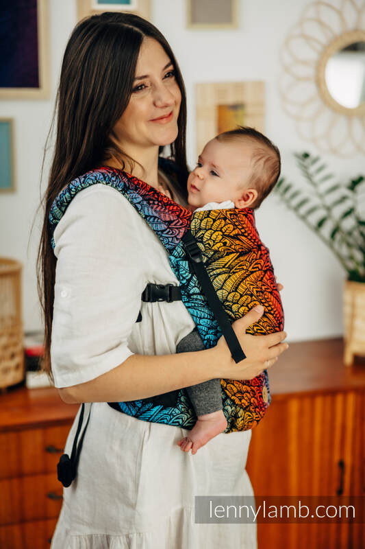 Mochila LennyLight, talla estándar, tejido jaqurad 100% algodón - WILD SOUL - DAEDALUS #babywearing