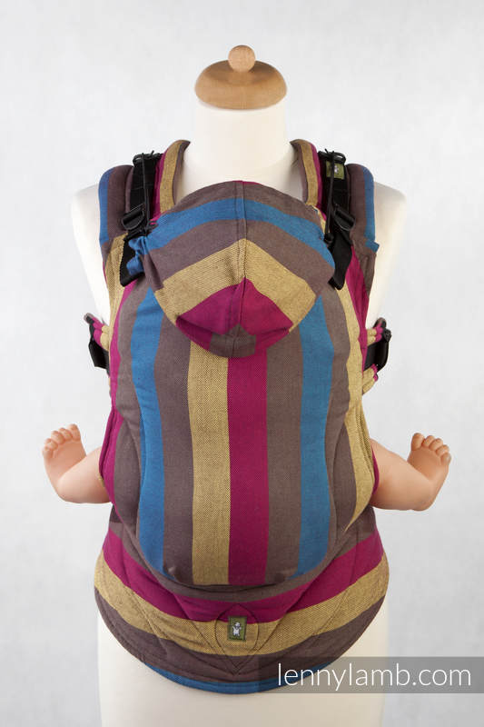 Ergonomic Carrier, Baby Size, broken-twill weave 100% cotton - FOREST MEADOW - Second Generation. #babywearing