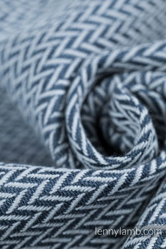 Fular, tejido Herringbone (100% algodón) - LITTLE HERRINGBONE GRIS - talla XL (grado B) #babywearing