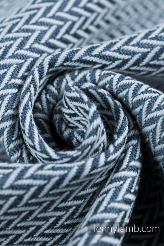 Fular, tejido Herringbone (100% algodón) - LITTLE HERRINGBONE GRIS - talla S (grado B) #babywearing