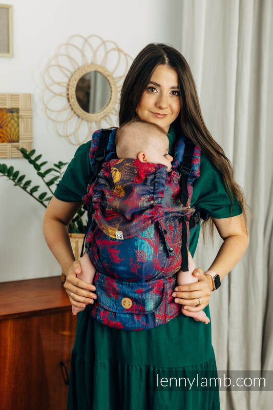 Porte-bébé LennyUpGrade, taille standard, jacquard 100% coton - HERBARIUM - WILD MEADOW #babywearing