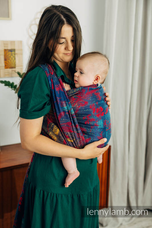 Baby Wrap, Jacquard Weave (100% cotton) - HERBARIUM - WILD MEADOW - size XL #babywearing