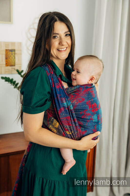 Baby Wrap, Jacquard Weave (100% cotton) - HERBARIUM - WILD MEADOW - size XS #babywearing