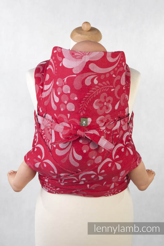 Mei Tai carrier Toddler with hood/ jacquard twill / 100% cotton / POWER OF LOVE #babywearing
