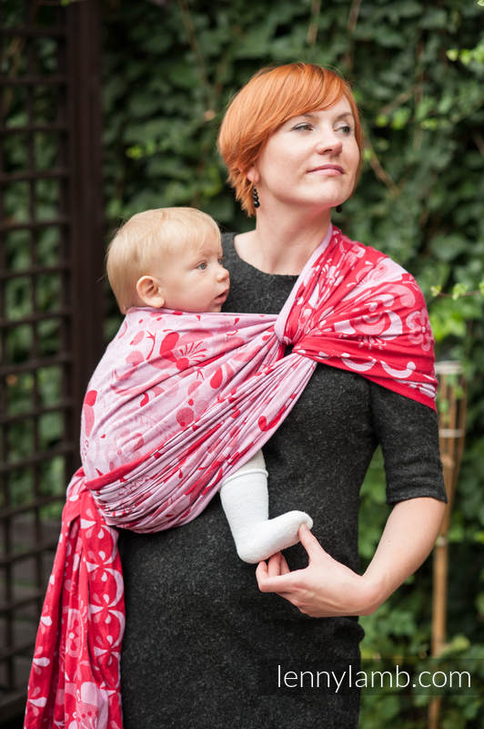 Żakardowa chusta do noszenia dzieci, bawełna - SIŁA MIŁOŚCI - rozmiar S #babywearing