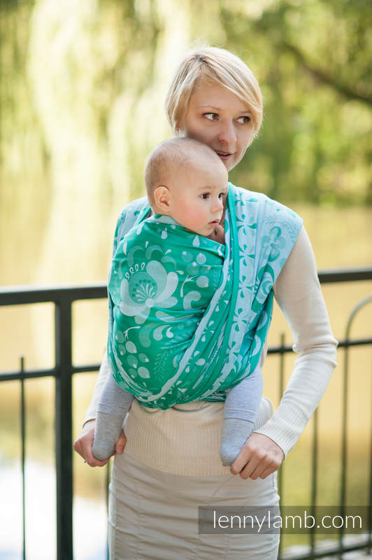 Baby Wrap, Jacquard Weave (100% cotton) - POWER OF HOPE - size XL #babywearing