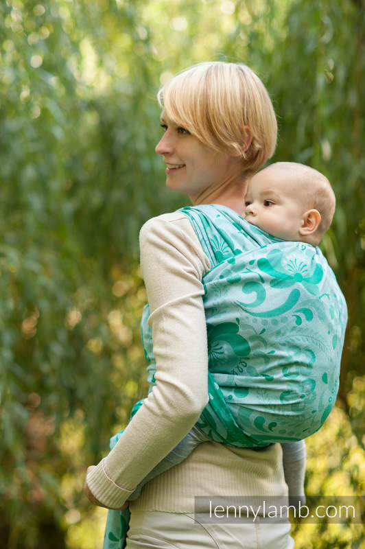 Baby Wrap, Jacquard Weave (100% cotton) - POWER OF HOPE - size XS #babywearing