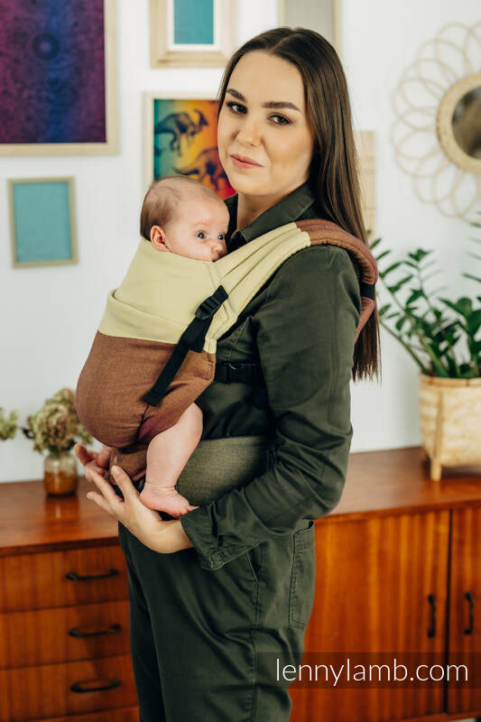 Porte-bébé LennyLight, taille standard, sergé brisé (58% coton, 42% Viscose de bambou), MAHOGANY #babywearing