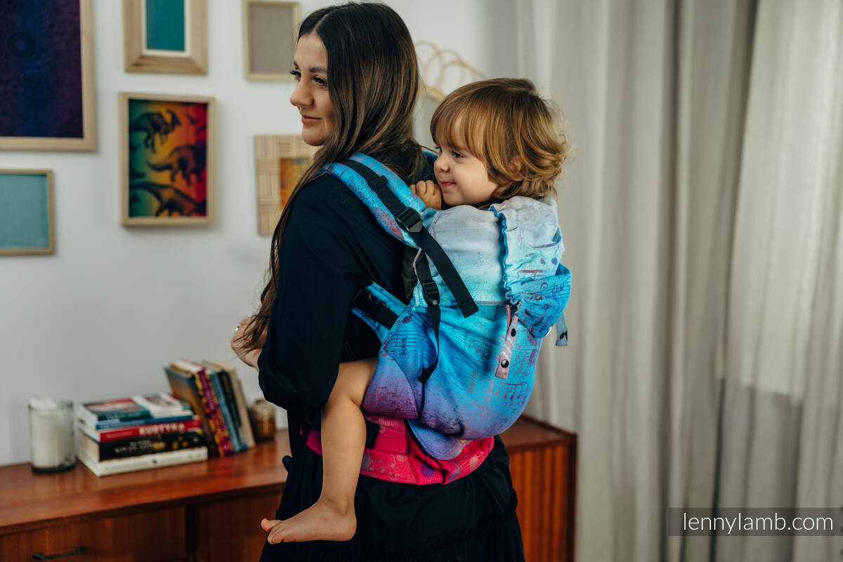 LennyPreschool - verstelbare draagzak, Maat Preschool, SYMPHONY - BLAZE  #babywearing