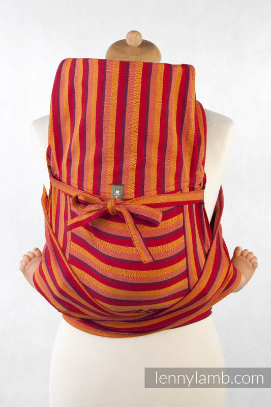 Nosidełko dla dzieci MEI-TAI TODDLER, bawełna, splot diamentowy, z kapturkiem, Soleil #babywearing