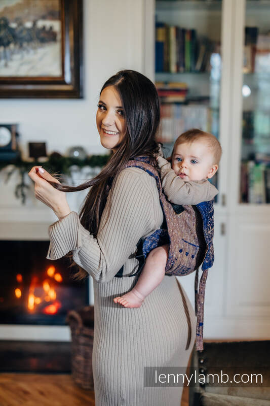 Lenny Buckle Onbuhimo baby carrier, standard size, jacquard weave (60% cotton, 40% tussah silk) - SYMPHONY - ALLEGRO #babywearing