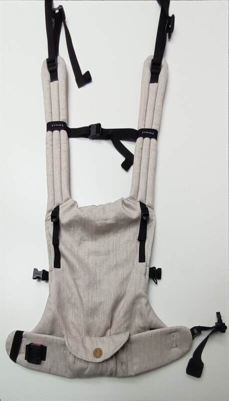 LennyLight Carrier, Standard Size, chevron weave, 100% linen - WAVE - CANVAS REVERSE #babywearing