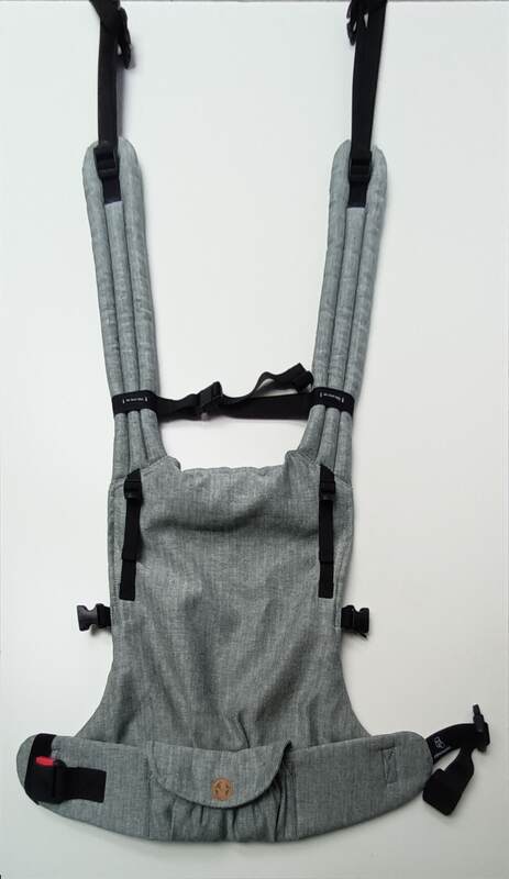 LennyLight Carrier, Standard Size, chevron weave, 100% linen - WAVE - VERDANT #babywearing
