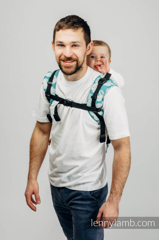 Lenny Buckle Onbuhimo baby carrier, toddler size, jacquard weave (100% cotton) - LOVKA PETITE - BOUNDLESS #babywearing