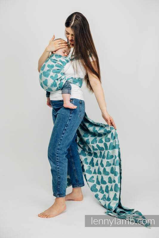 Żakardowa chusta do noszenia dzieci, 100% bawełna - LOVKA PETITE - BOUNDLESS - rozmiar L #babywearing