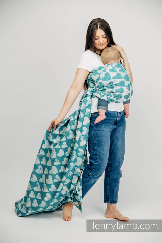 Żakardowa chusta do noszenia dzieci, 100% bawełna - LOVKA PETITE - BOUNDLESS - rozmiar L #babywearing