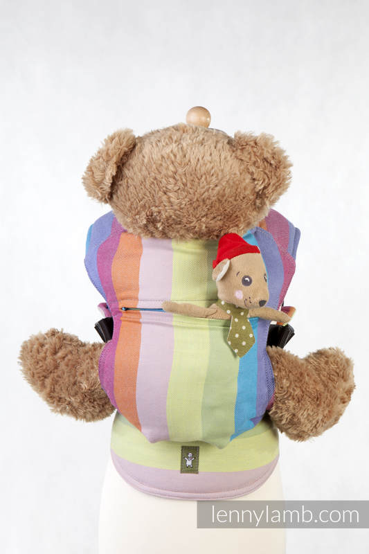 Nosidełko dla lalek z tkaniny chustowej - RAFA KORALOWA #babywearing