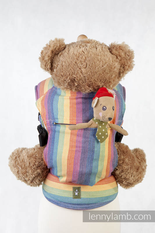 Doll Carrier made of woven fabric, 60% cotton 40 % bamboo - SUNRISE  RAINBOW #babywearing