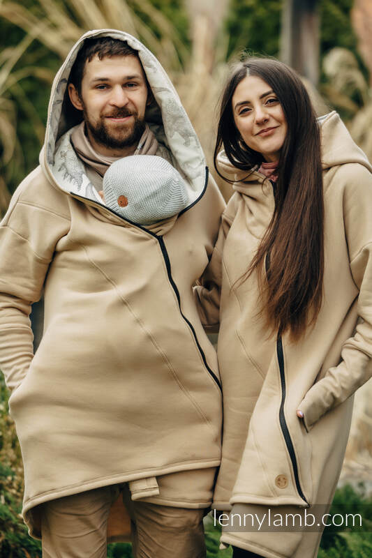 Asymetryczna Bluza - Beżowa z Park Jurajski - Ice Desert - rozmiar 6XL #babywearing