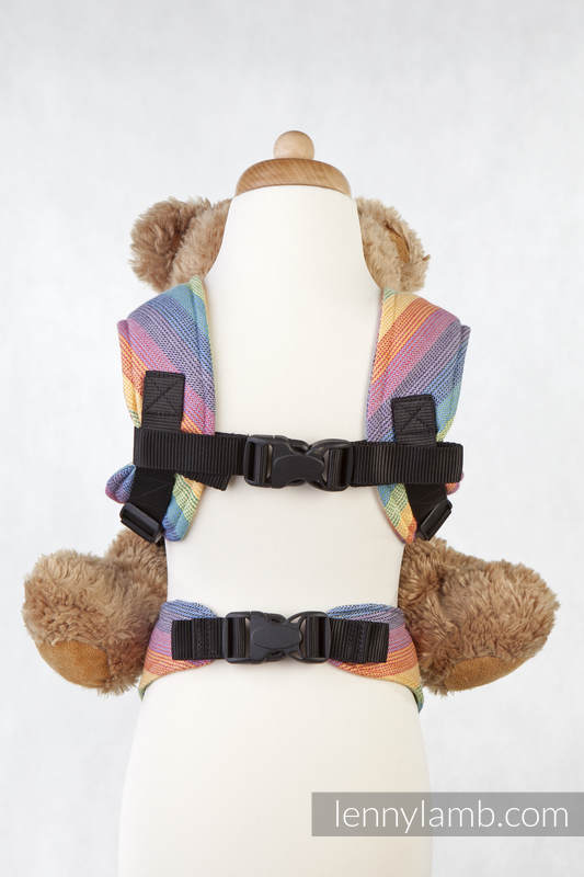 Doll Carrier made of woven fabric, 60% cotton 40 % bamboo - SUNRISE  RAINBOW #babywearing