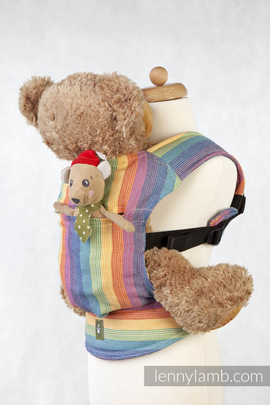 Doll Carrier made of woven fabric, 60% cotton 40 % bamboo - SUNRISE  RAINBOW #babywearing