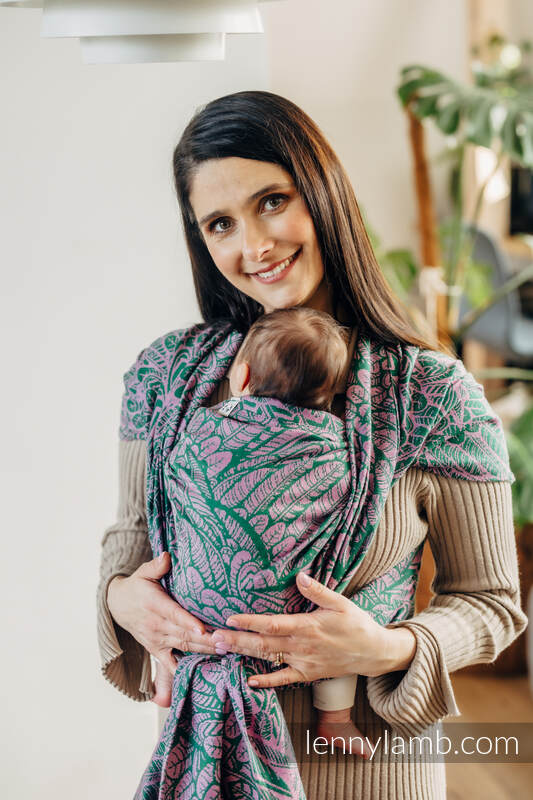 Żakardowa chusta do noszenia dzieci, 100% bawełna - WOLNY DUCH - SASSY - rozmiar XS #babywearing