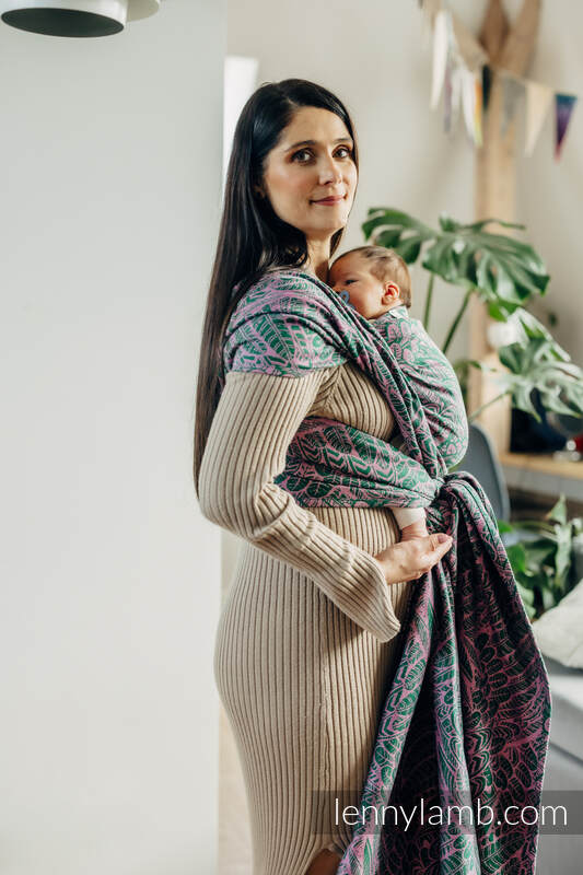 Żakardowa chusta do noszenia dzieci, 100% bawełna - WOLNY DUCH - SASSY - rozmiar XL #babywearing