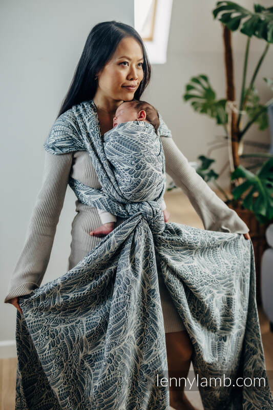 Żakardowa chusta do noszenia dzieci, 100% bawełna - WOLNY DUCH - NIKE - rozmiar XL #babywearing