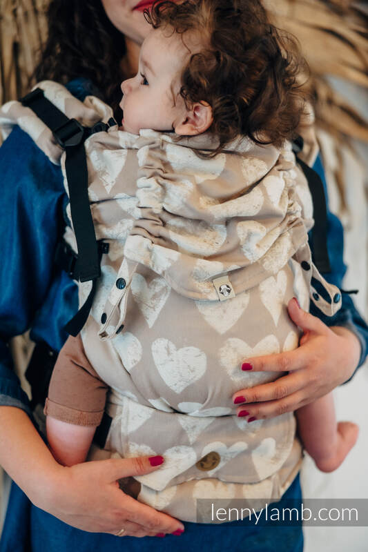 Nosidełko LennyUpGrade  z tkaniny żakardowej 100% bawełna , rozmiar standard - LOVKA PETITE - BOLD #babywearing