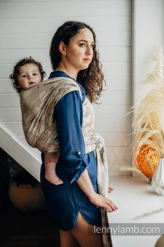 Żakardowa chusta do noszenia dzieci, 100% bawełna - LOVKA PETITE - BOLD - rozmiar XS #babywearing