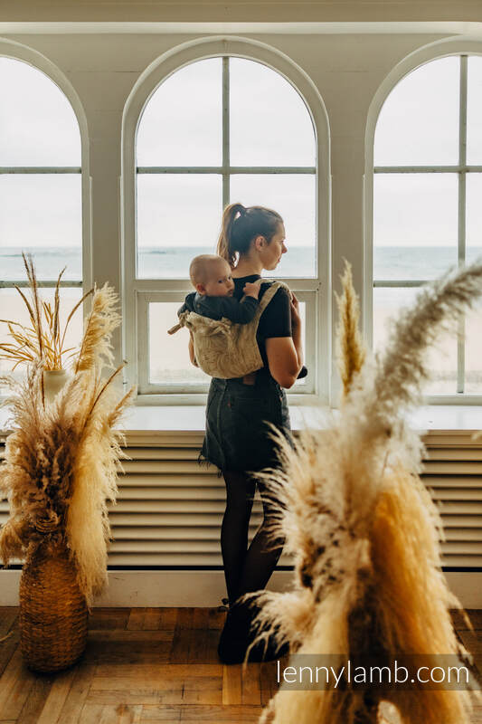 Lenny Buckle Onbuhimo baby carrier, standard size, jacquard weave (100% cotton) - RAPUNZEL - AURATUM #babywearing