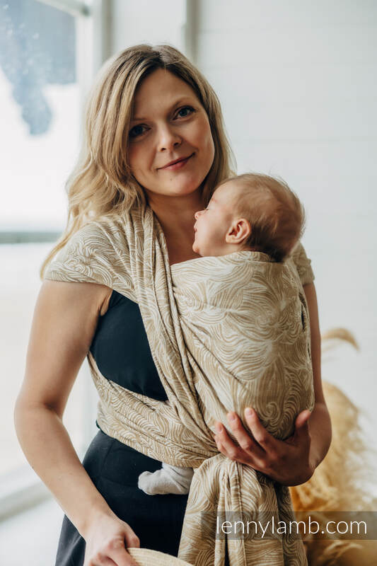 Baby Wrap, Jacquard Weave (100% cotton) - RAPUNZEL - AURATUM - size S #babywearing