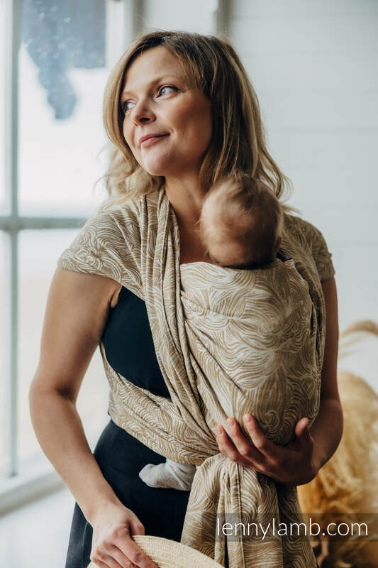 Żakardowa chusta do noszenia dzieci, 100% bawełna - ROSZPUNKA - AURATUM - rozmiar S #babywearing