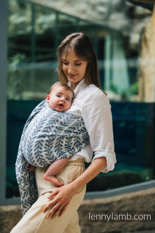 Ringsling, Jacquard Weave (100% bamboo viscose), with gathered shoulder - CATKIN - WILLOW - standard 1.8m #babywearing