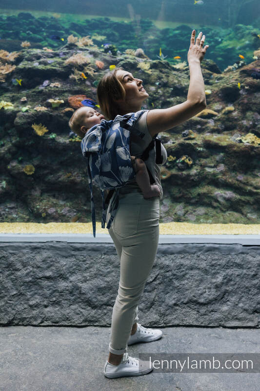 Nosidło Klamrowe ONBUHIMO z tkaniny żakardowej (100% wiskoza bambusowa), rozmiar Standard - VIRIDIFLORA - ROYAL BABY #babywearing