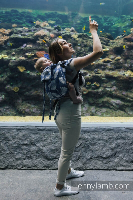 Nosidło Klamrowe ONBUHIMO z tkaniny żakardowej (100% wiskoza bambusowa), rozmiar Standard - VIRIDIFLORA - ROYAL BABY #babywearing