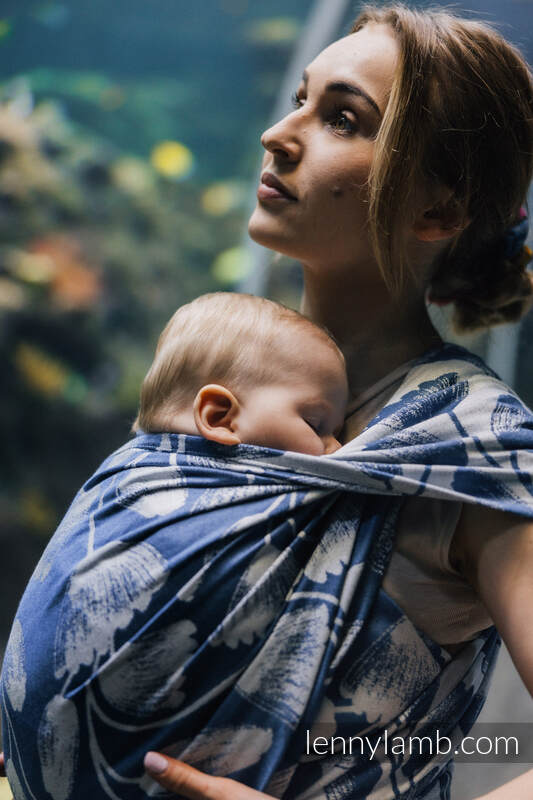 Baby Wrap, Jacquard Weave (100% bamboo viscose) - VIRIDIFLORA - ROYAL BABY - size XS #babywearing