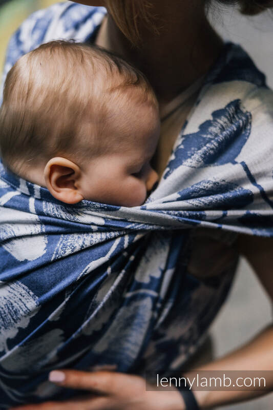 Baby Wrap, Jacquard Weave (100% bamboo viscose) - VIRIDIFLORA - ROYAL BABY - size XS #babywearing
