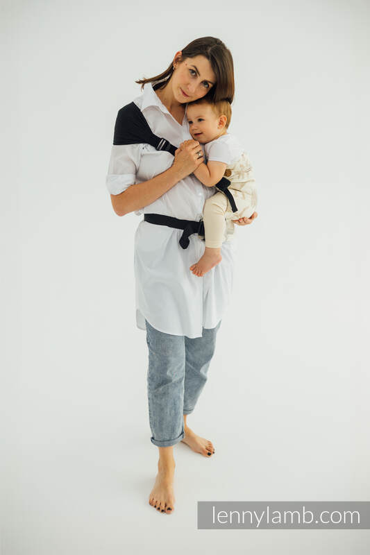 Mochila LennyHip (½ del portabebés LennyTwin), talla estándar, tejido jaqurad 100% algodón - JURASSIC PARK - ICE DESERT #babywearing